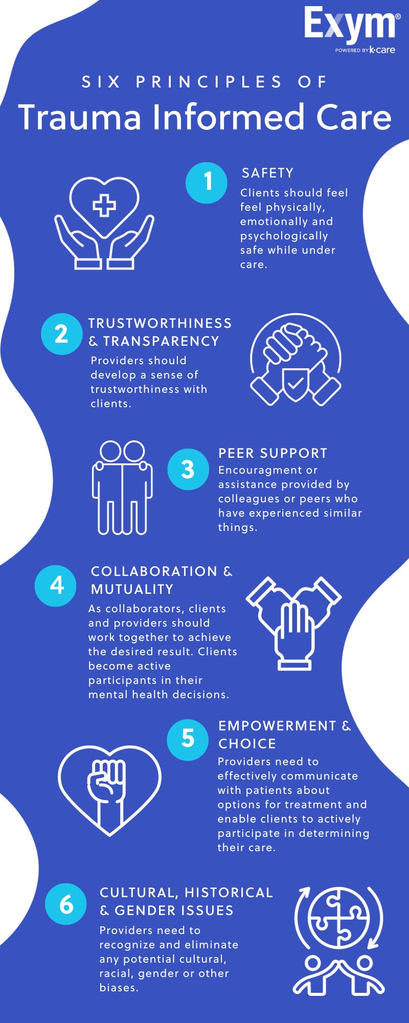 Sea Level Counseling and Wellness - Trauma-Informed care follows five  guiding principles that serve as a framework for how service providers and  systems of care can work to reduce the likelihood of